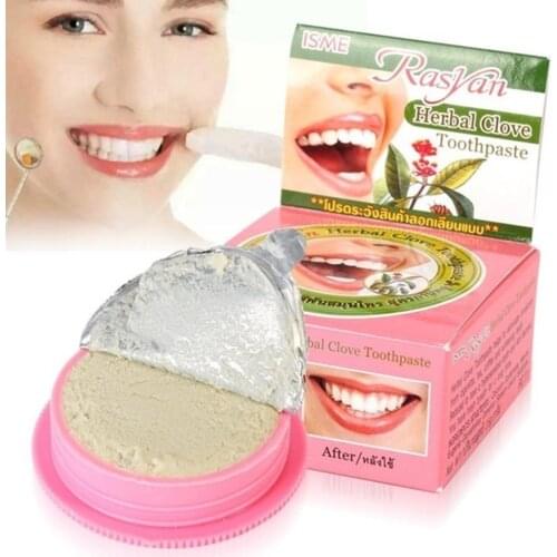 5/25g Natural Herbal Clove Thailand Toothpaste Tooth Whitening Toothpaste Remove Stain Antibacterial Allergic Tooth Paste