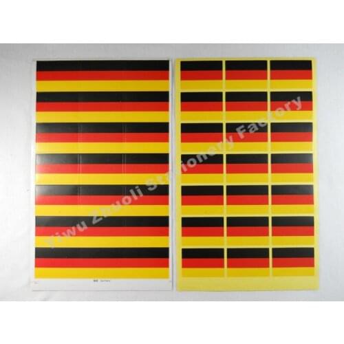 50 sheets/lot ) Germany Flag Stickers Free Shipping Paper