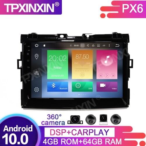 64GB PX6 Android 10.0 For TOYOTA PREVIA 2006-2012 Car Multimedia Player GPS Navigation Headunit Radio Audio Stereo Tape Recorder