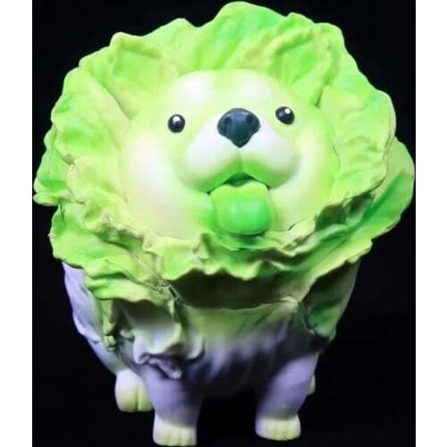 Anime Toy Cabbage Dog with Vegetable Elves Trendy Play Q Version Doll Model Decoration Valentines Day Childrens Gift Collect
