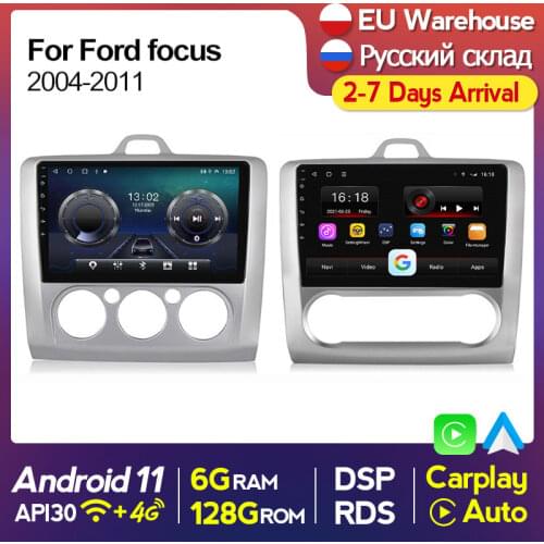 IPS Screen Android 10.0 Car Radio Stereo For Ford Focus 2 Mk2 2004-2011 Multimedia Video Player Navigation GPS 2 din NO DVD Wifi
