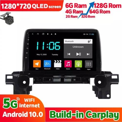 128GB Rom Car Radio Stereo Receiver Screen For Mazda Cx-5 Cx5 2018 2019 Android 10 Multimedia GPS Navigation Carplay Head Unit