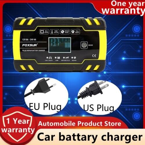 Car battary charger AGM Deep cycle GEL Lead-Acid Charger 12V 24V 8A Pulse Repair Charger with LCD Display Motorcycle & Car use