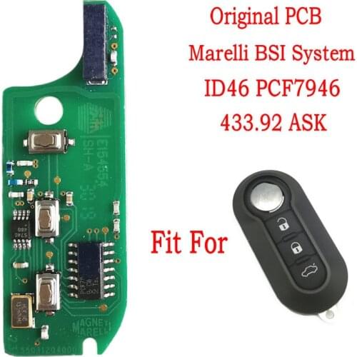 Datong World Car Remote Key Replace PCB Board For Fiat Dehilp Marelli BSI System 433.92 ASK PCF7946 Chip Replace Smart Key PCB