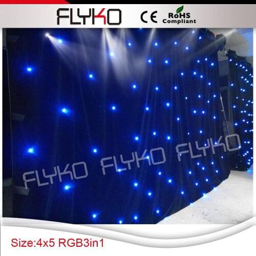 Free shipping controller system 4m by 5m led star backdrop stage led screen