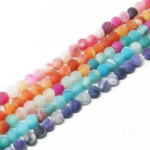 6mm Natural Stone Beads Frosted Agates Onyx Beads For Jewelry Making DIY Bracelet & Necklace Strand 15"