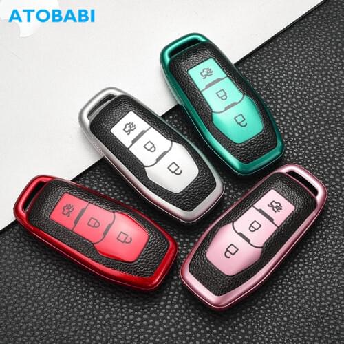 TPU Car Key Case Smart Keychain Remote Control Fobs Protector Cover Skin For Ford Mendeo Focus Fiesta Kuga C-Max Galaxy Explorer