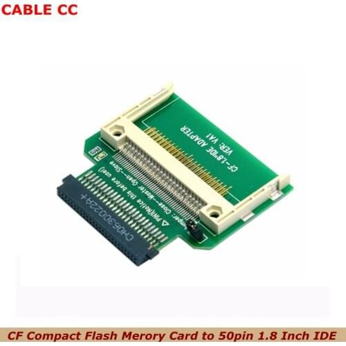 CF Compact Flash Merory Card to 50pin 1.8 Inch IDE Hard Drive SSD Converter Adapter for Toshiba