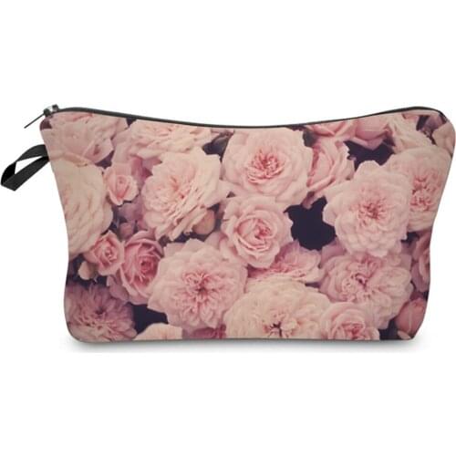 Zipper Cosmetic Bag High Quality Polyester Organizer Bag Ladies Waterproof Make Up Bag Travel Organizer For Toiletry Kit 18-22cm