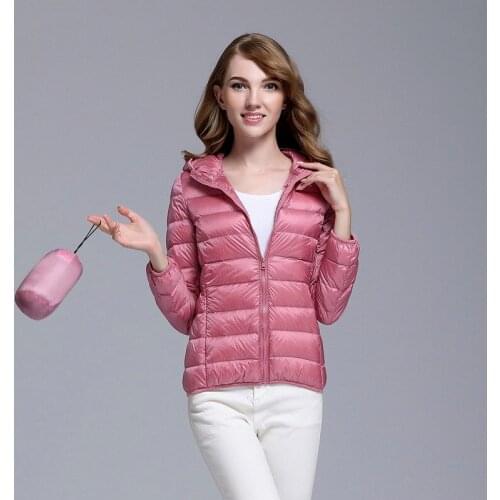 Autumn Winter Slim Short Down Jackets Women Solid Colors Hooded Coats Light Warm Thick Outwear Fashion Casual Commuter Overcoats