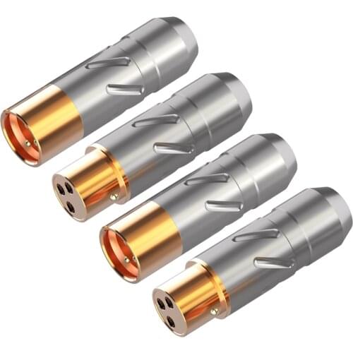 Monosaudio XM700G/XF700G Gold Plated Pure Copper 3Pin Female XLR Plug Balance Connector Jack Hifi Audio MIC DAC Cable Adapter