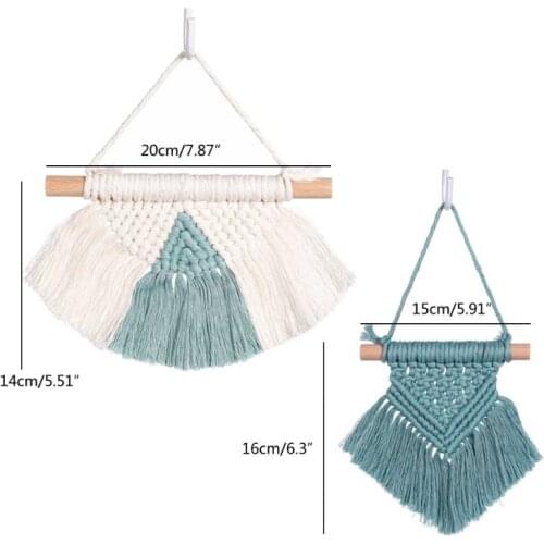 Nordic Handmade Woven Macrame Bohemian Wall Hanging Tapestry With Tassels Kids Room Nursery Bedroom Baby Shower Party Decoration