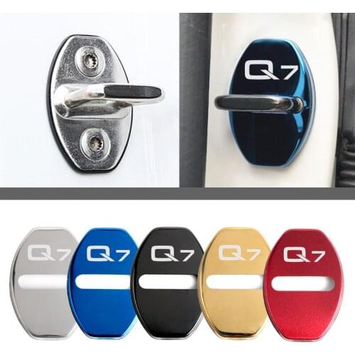 Door Lock Decoration Protection Cover emblem case for Audi Q7 accessories Car Styling