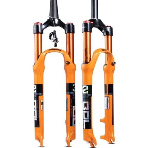 MTB Suspension Air Fork Travel 100mm 26/27.5/29inch Rebound Adjustment Quick Release Tapered/Straight Tube Bicycle Fork