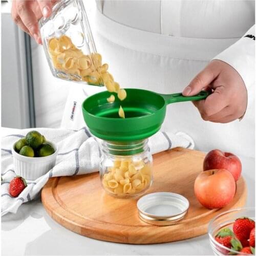 Portable Silicone Folding Funnels Kitchen Tools Kitchen Accessory Foldable Funnel Mini Silicone Collapsible Wide Mouth Funnel