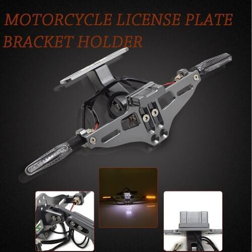 Motorcycle Adjustable License Number Plate Frame Holder Bracket FOR RC390 RC125 125 RC8 R Super AdventuRe 1290