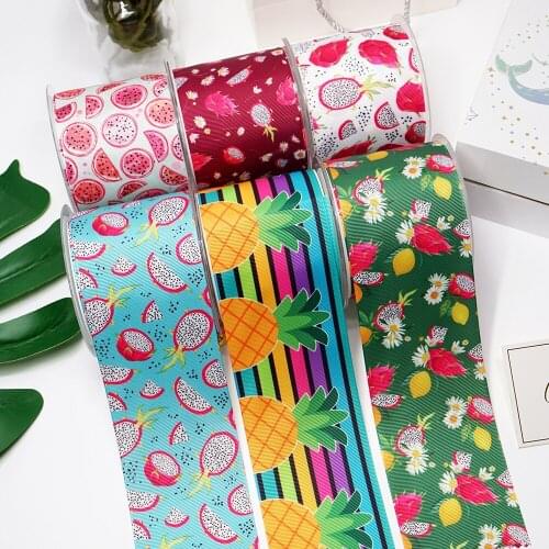 DIY Handmade Materials Printed Grosgrain Ribbon 50 Yard Per Size 34897