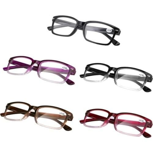 Retro Ultralight Reading Glasses Diopter +1.0 1.5 2.0 2.5 3.0 3.5 4.0 Women Man Presbyopia Eyeglasses Gradient Color Frame