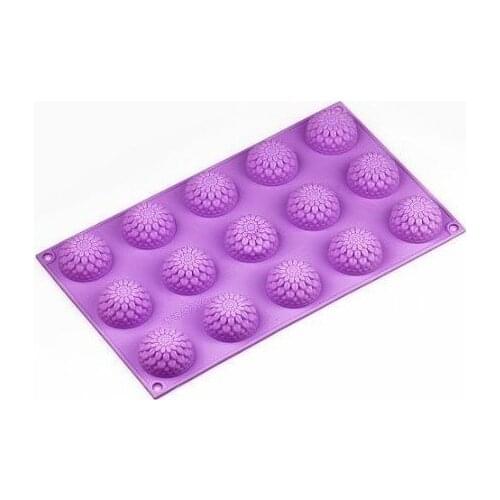 15 Cavities Sunflower Silicone Cake Baking Mold Handmade Soap Molds Cake Pan Muffin Cups