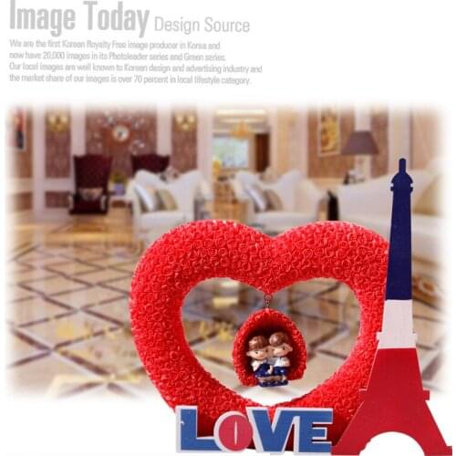 ANGRLY European wedding decoration Creative Home Furnishing resin crafts wedding gift love lovely couple heart-shaped ornaments