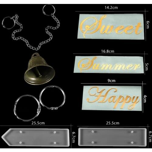 House Door Name Number Plate Silicone Molds Cards Indicator Signs Chains Bells Epoxy Resin Mold DIY Home Decor Crafts Supplies