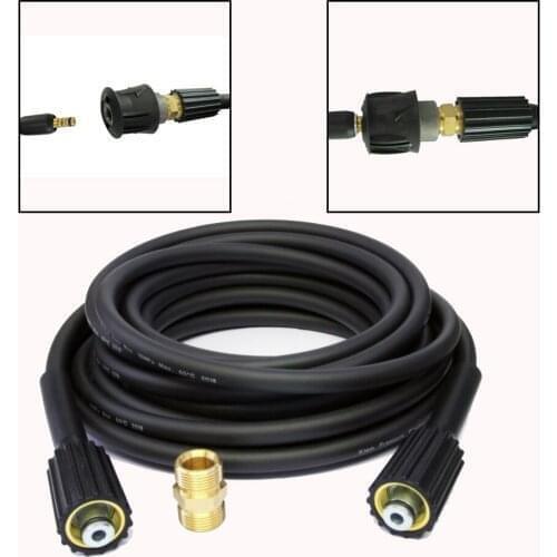 10M High Pressure Washer Hose connector M22 Car Washer Cleaning Extension Hose Cord With 2 High Pressure Scrubber Nozzle