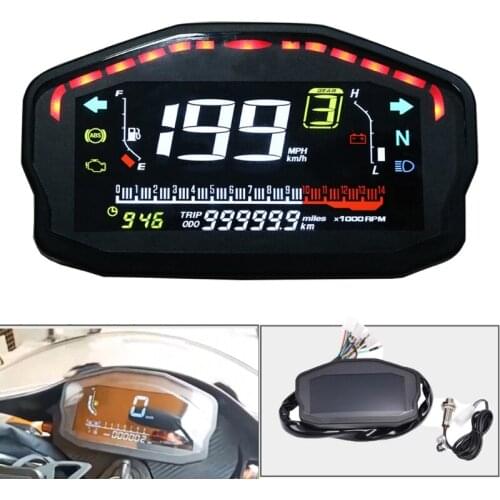Universal Motorcycle Water Thermometer Digtal Speedometer Fuel Meter Wearproof Motor Dashboard Digital Display Water Thermometer