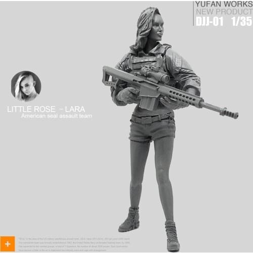 1/35 Resin model kits Female Soldier DIY self-assembeld DJJ-01
