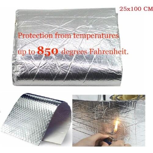 1 Pice Heat shield Motorcycle fairing universal 25x100cm Self Adhesive