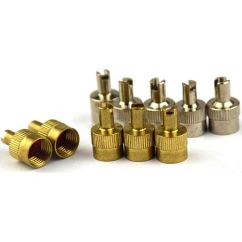 1Pc Koper Sleufschroeven Kraandopverbindingen Auto Motorfiets Ventiel Wiel Band Valvol Deksel auto Accessoire