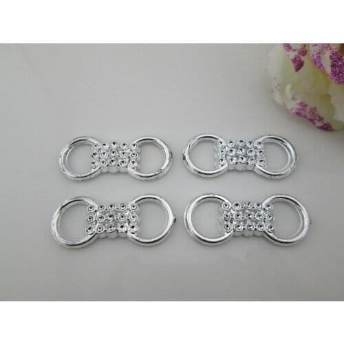 10pcs Acrylic Heart Ribbon Slider Buckles Decorative Shoe Buckles