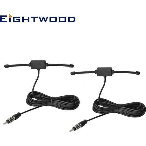 Eightwood 2pcs Car Stereo AM FM Dipole Motorola DIN Male Antenna for Vehicle Car Truck SUV Radio Stereo Head Unit Receiver Tuner