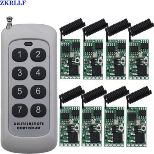 433 Mhz Wireless Remote Control Switch DC 5V 9V 12V 1CH Mini Wireless RF Remote Control Switch LED Lamp Controller Receiver