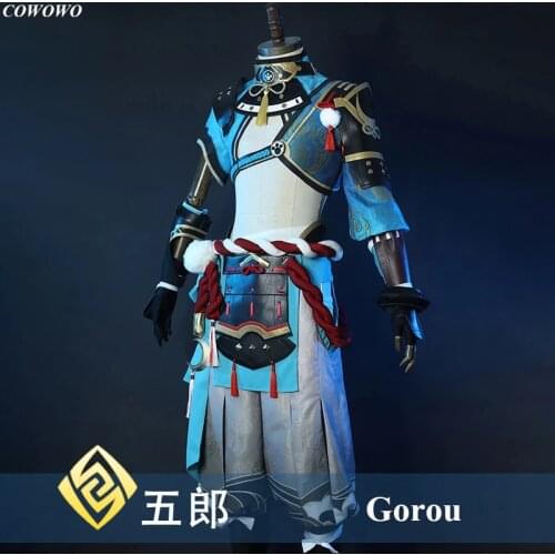Anime! Genshin Impact Gorou Geo Bow Game Suit Gorgeous Uniform Cosplay Costume Halloween Party Role Play Outfit For Men 2021 NEW