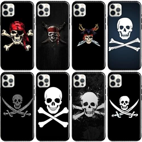 Pirate Skull Cross Bones Phone Case For Apple iPhone 11 Pro Max 12 mini X XR XS Max 8 7 Plus SE 2020 Cover Shell