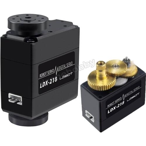 Dual ball bearing 17kg Full Metal Gear Standard Digital Servo for Robot manipulator RC Car (Control Angle 180) LDX-218