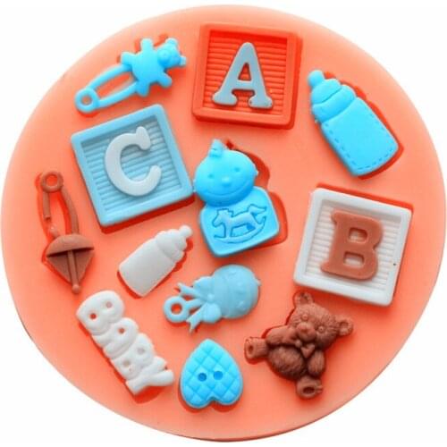 F490 Small Buriti Baby Silicone Fondant Mold Gum Paste Cake Decorating cake topper Mould