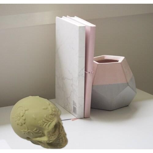 Flower Skull 3D Candle Soap Mould DIY Candle Epoxy Mold Handmade Candles Aroma Wax Soap Molds for Decoration