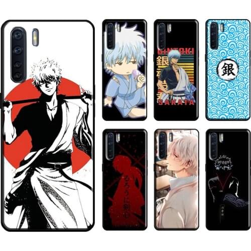 Gintoki Sakata Gintama Anime Case For OPPO A1K A3S A5S A15 A52 A72 A83 A91 F5 A5 A9 A31 A53 2020 Reno 2 Z 4 Pro Coque