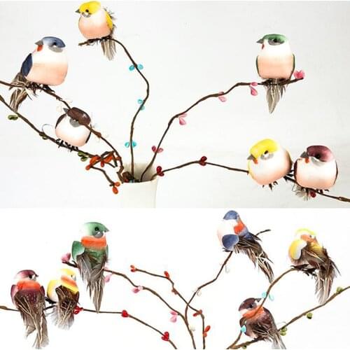 Random Color Artificial Foam Feather Simulation Bird DIY Party Crafts Magnet Decorative Doves Artificial Foam Feather