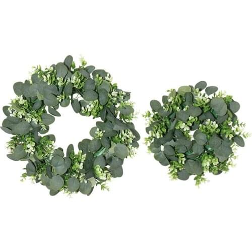 Simulation Wreath Eucalyptus Leaves Lysimachia Wreath Door Decoration Pendant Wedding Decoration Wreath
