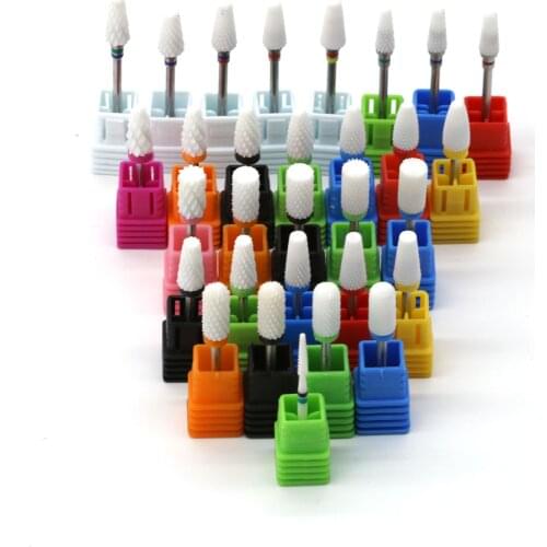 Ceramic Milling Cutter For Manicure Nail Drill Bit Carbide Burr Diamond Milling Cutter For Nail Pedicure Tools