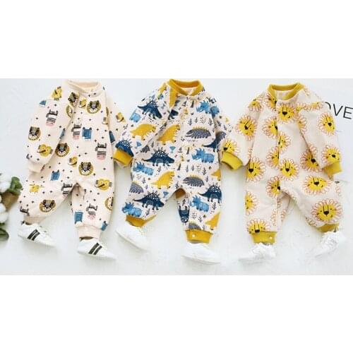Baby Boys Girls Jumpsuit Cartoon Babysuit Long Sleeve Outfits For Newborn Baby Infant 100% Cotton Clothes
