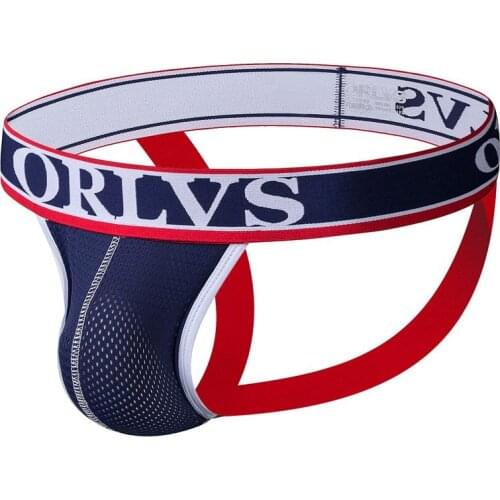New Arrival ORLVS Brand Men Underwear Jocks Penis Jockstrap G-strings Men thong Sexy Male panties Briefs Gay men underwear