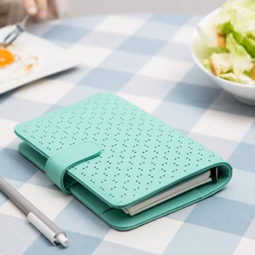 Mint & Rose Red & Brown Soft Leather Notebook 6 Loose Leaf A5 & A6 Spiral Planner With Magnetic Match kikki.K Filler