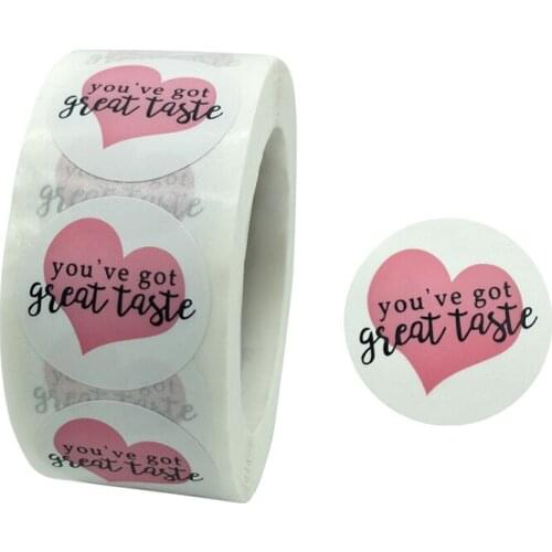 100-500 Pcs You've Got Great Taste Label, High Quality Stickers For Baking Gift Card Party Wedding Packaging Small Business