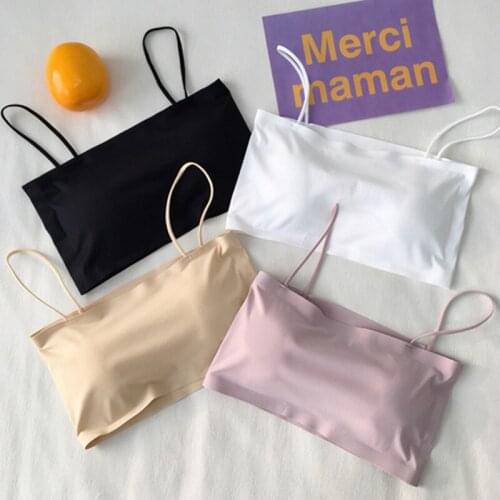 Underwear Ice Silk Tube Top Korean Girl Solid Color