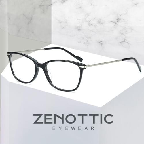ZENOTTIC Optical Myopia Prescription Glasses For Women Men Eyeglasses Clear Lens Glasses Designer Optical Eyewear Vintage Frame