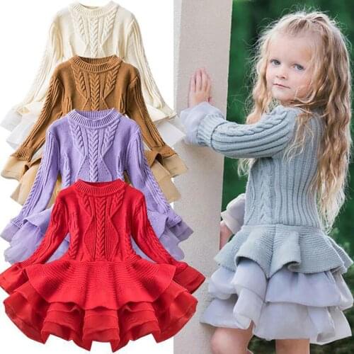 Toddler Girls Dress 2021 Autumn Winter Long Sleeve Christmas Dress Kids Dresses For Girls Costume Children Clothing 2 to 8 Years