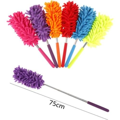Adjustable Stretch Extend Microfiber Dust Shan Feather Duster Household Dusting Brush Car Office Cleaning Kitchen Tools